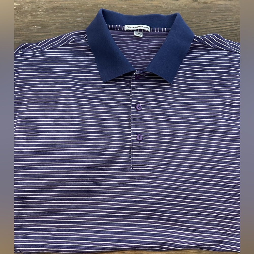 Peter Millar Polo Purple Size XXL Pit To Pit 25 inches Gently Worn